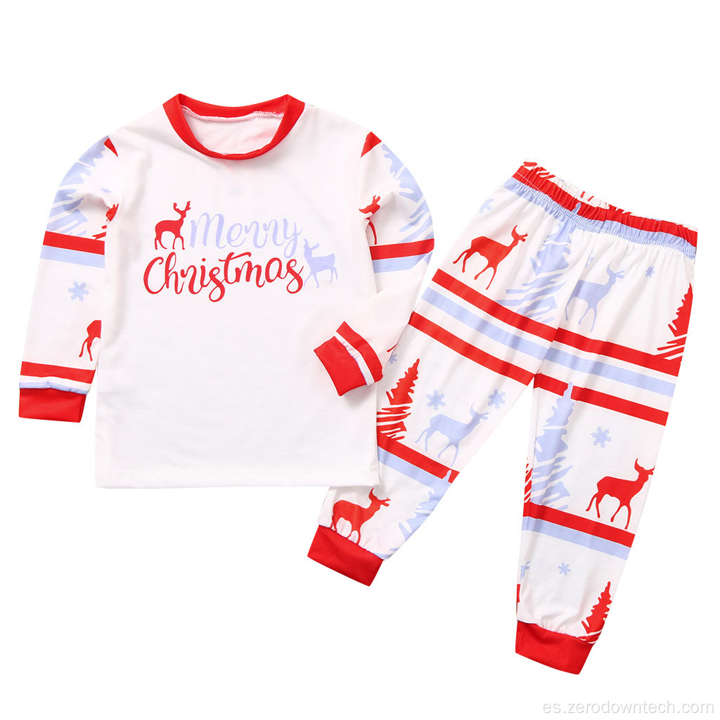 Pijamas navideños de Navidad con estampado de oso polar familiar