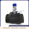 Two-piece threaded ball valve WCB