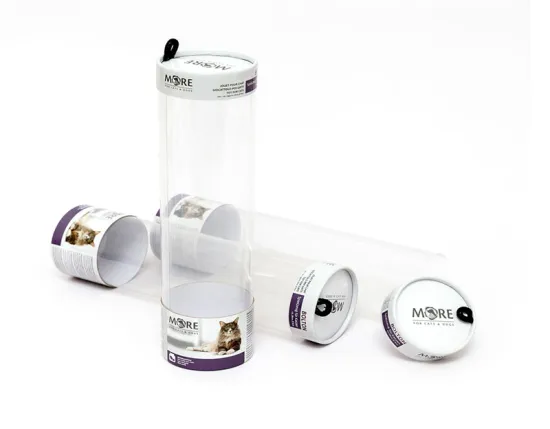 Custom cylinder food packaging box with window