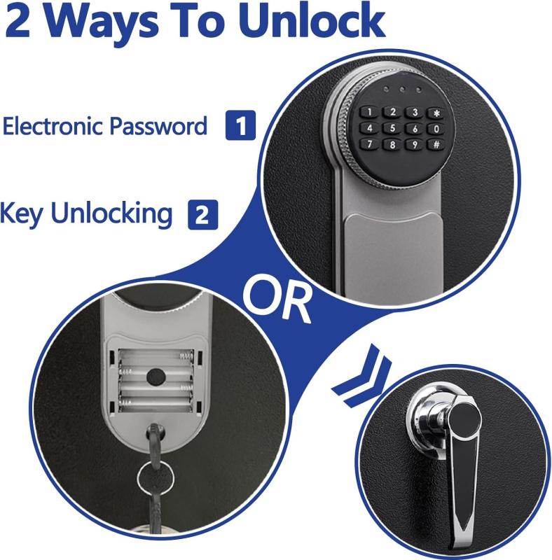 Biometric Handgun Safe with Interior Organizer