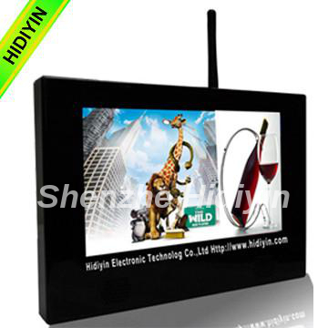 2014  9" shelf mounted Wifi advertising display for supper market