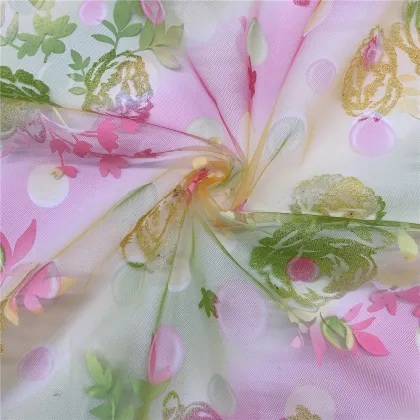 Rainbow Tulle with Offset Flowers for Girl Skirt