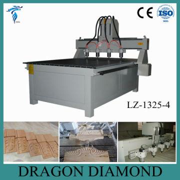 sculpture cnc router/stepper cnc router/multi spindle wood cnc router LZ-1325-4