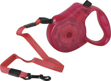 Retractable Dog Leash (12mm X 42cm Reflectable Tape + 1.2mm X 4.4meters Round Rope) Pet Leashes 30250