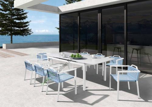 Muebles de comedor de moda al aire libre