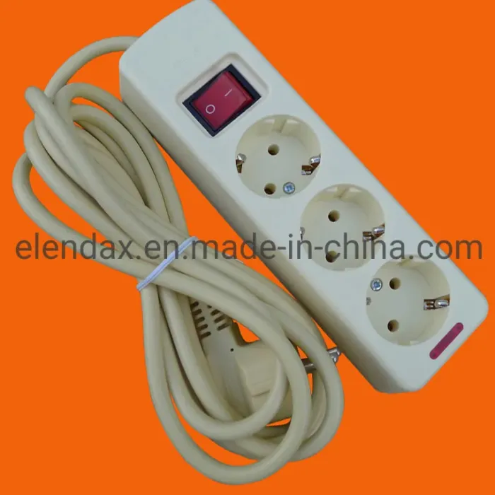 Kabel Ekstensi Daya Sakelar 3 Arah Gaya Eropa (E5003ES)