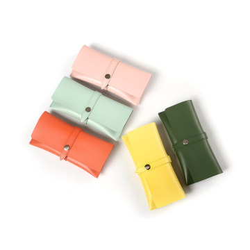 Multi-Farben PU Snap Soft Sonnenbrille Fall