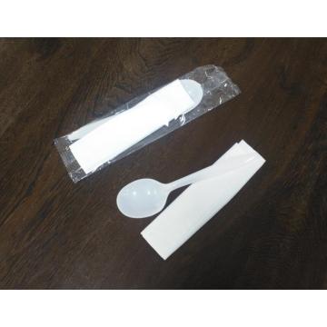 Napkin and plastic Spoon Set