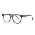 New fashion retro textured optical frames round unisex acetate glasses frame