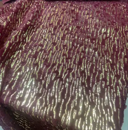 Recycled Multicolor Hand Silk Velvet Fabrics: Ideal for Women's Clothing and Upholstery