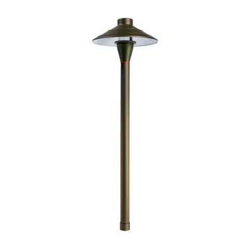 Path light Garden light fixture with brass hat