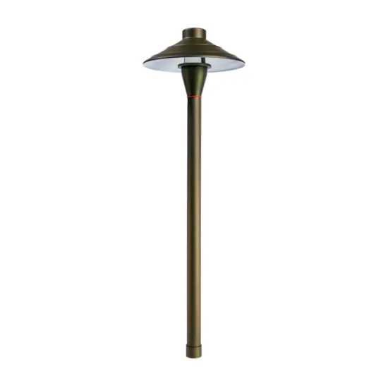 Path light Garden light fixture with brass hat