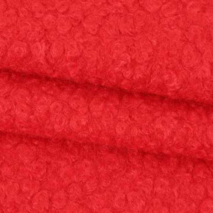 Knitted boucle wool polyester fabric