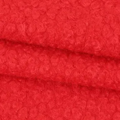 Knitted boucle wool polyester fabric