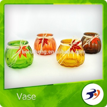 Wholesale Home Decor Colorful Glass Candle Jar/glass Candle Holder