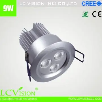 LED lighting /9W CREED Dimmable LED Down light /Fixed/5 years warranty