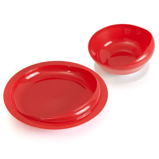 Suction Base Scoop Bowl and Plate Set: Ideal for Elderly and Promoting Independent Eating