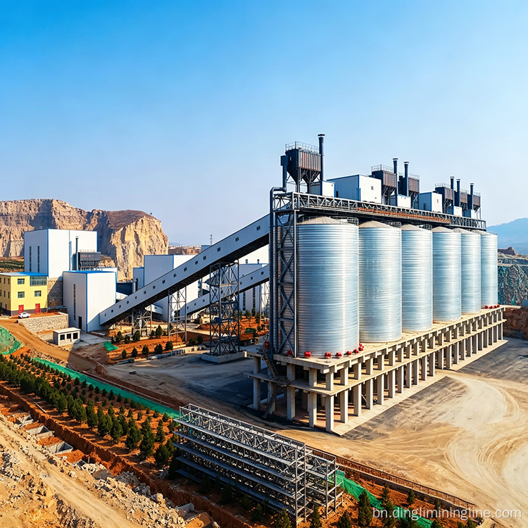 3Mt/y পেষণকারী কম্পন স্ক্রীন বালি মেকিং লাইন