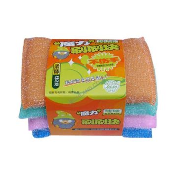 colored cleaning sponge