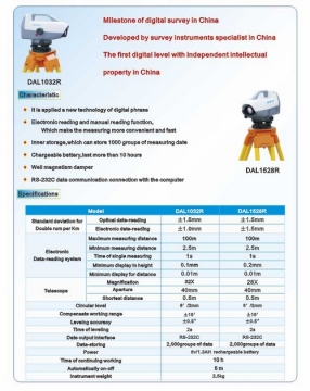 Digital Level Surveying Equipment (DAL1032R, DAL1528R)