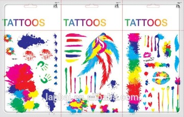 2015 hot sale EN71 new design kids cartoon water color body bracelet necklace Tattoos