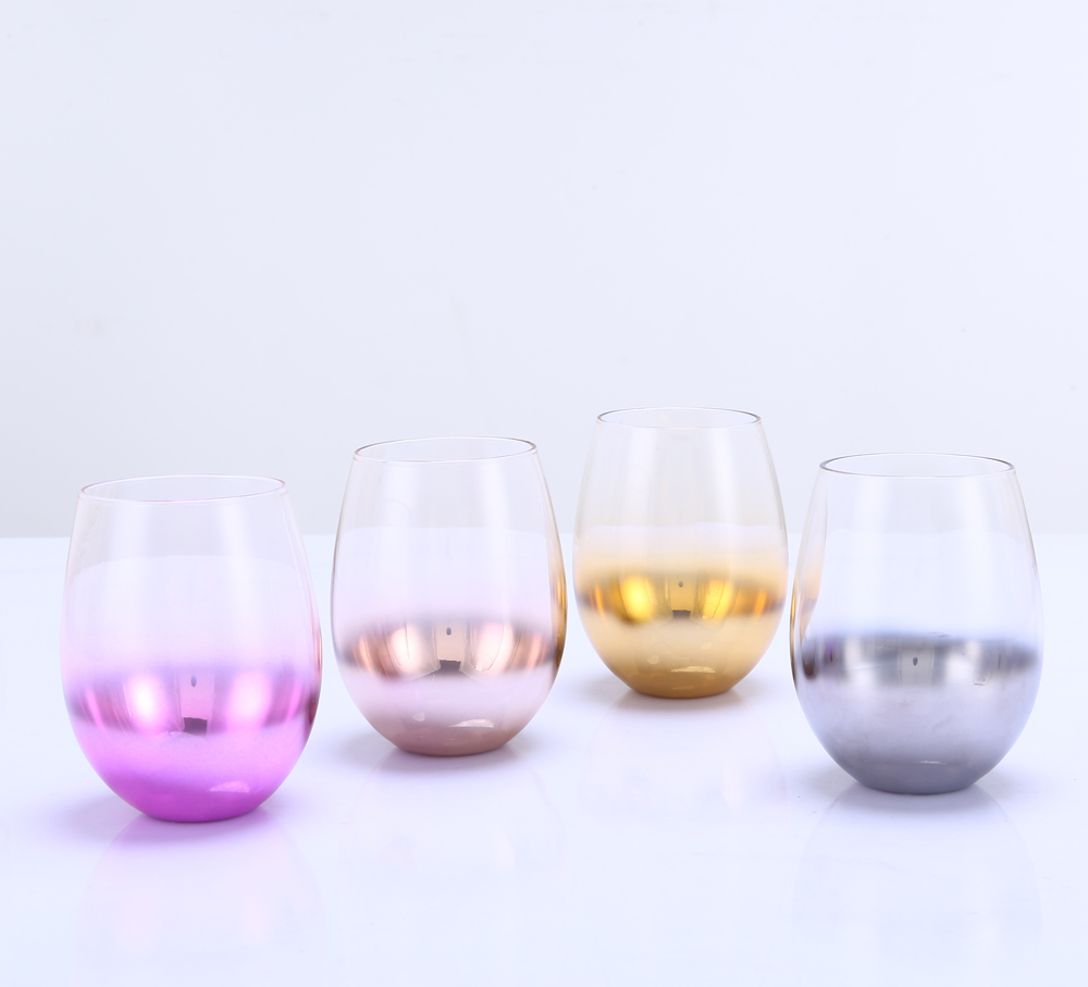 Br 9984 1 22oz Ombre Rose Gold Stemless Glasses