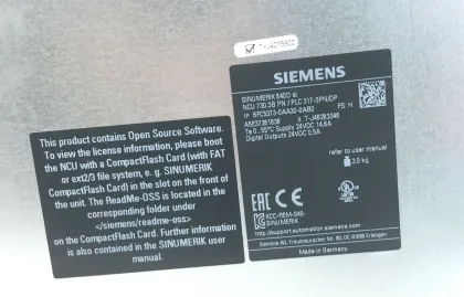 Siemens Control CNC Machinery Parts 6FC5373-0AA30-0AB0