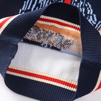 2021 children's sweater bear pullover spring, autumn and winter new baby boy sweater designs