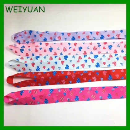 Custom screen printing polyester metal band lanyard