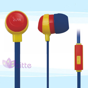2014 Hot sales earphone with mini jack microphone oem LOGO