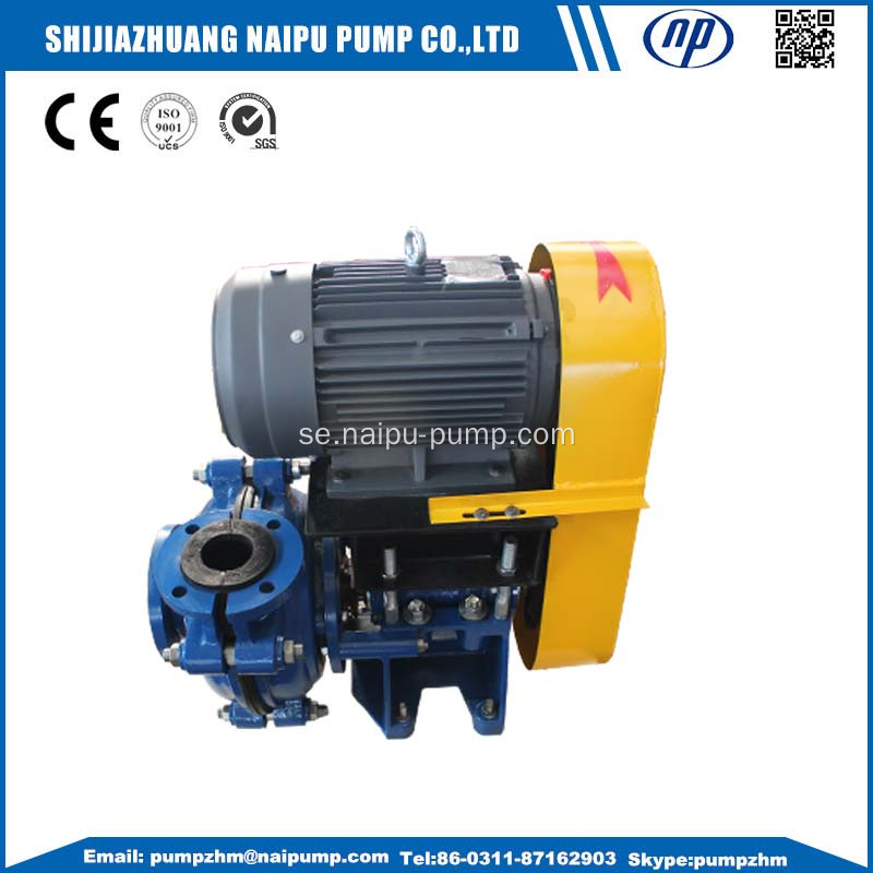 1,5/B 3/2c 4/3d 8/6e horisontell slurrypump