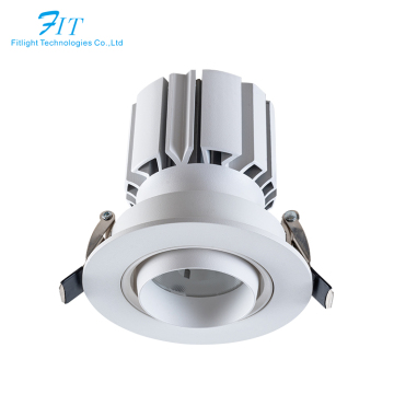110V LED Recessed Downlight - Grille Ceiling COB Recessed LED Adjustable Grid Lamp Lighting (10W/15W/20W)