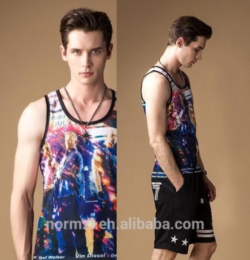 2015 hot pop tank top cool sports sublimated tank top boys fashion style