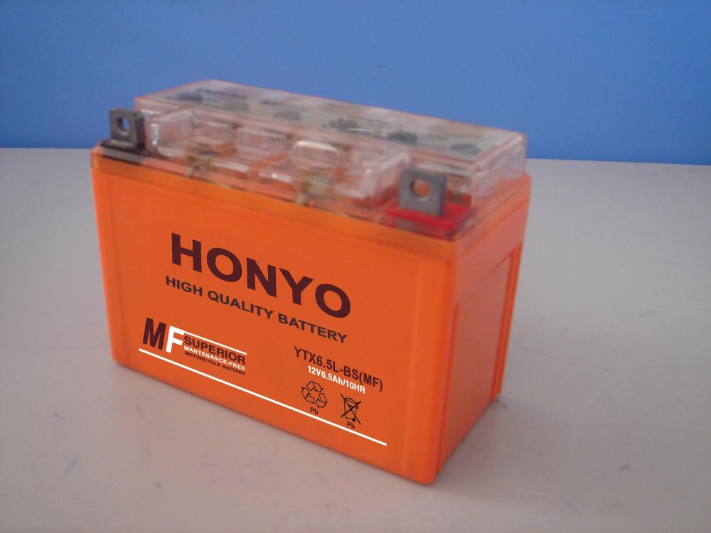 12V 6.5Ah MF Motorcycle Batteries