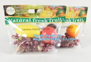 resealable stand up pouch slider zipper fresh fruit/vegetable protection packaging bag, OPP Laminated Slider Fruit / Grape Bag