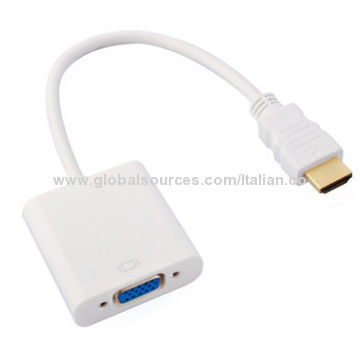 Gold plated HDMI to VGA cable, audio output support