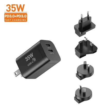 35W Dual USB-C Super Fast Charger & Travel Adapter for iPad, Smartphone (Baseus)