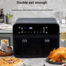 Versatile double door air fryer with accessories