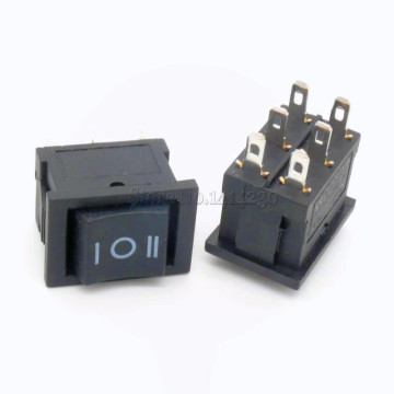 10PCS Push Button Switch 15mmx21mm 6PIN 6A 250V 10A 125V ON/OFF/ON Rocker Switch 15X21mm