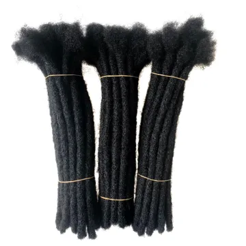 wholesale braiding hair natural faux locs hair crochet dreadlock extensions afro kinky human hair dread naturel handmade