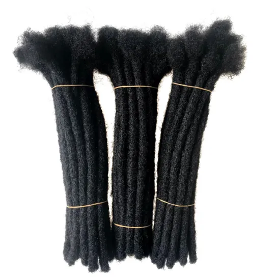wholesale braiding hair natural faux locs hair crochet dreadlock extensions afro kinky human hair dread naturel handmade