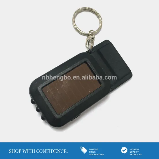 black plastic solar led key chain lights whistle key rings