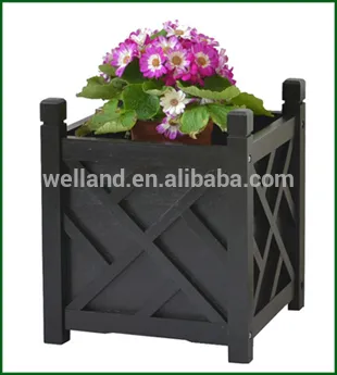 Lexington Wooden Planter Boxes Black Finish