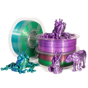 isanmate al por mayor de impresión brillante filamento PLA Silk Bicolor 1.75 mm 1 kg