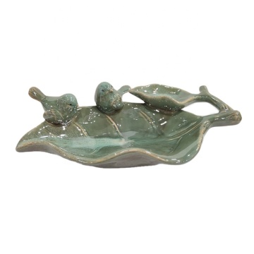Ceramic Birdbath Bowl Feeder - Outdoor Bird Feeding Tray