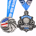 Medalhas esportivas de maratona de maratona personalizadas de metal por atacado