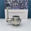 Válvula de borboleta sanitária de aço inoxidável manual de aço inoxidável