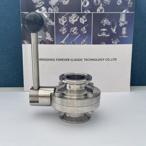 Ss304 316 Sanitary Tri-Clamp Manual Butterfly Valve