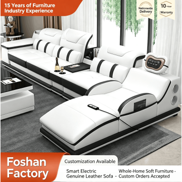 Set Sofa Kulit Urut Pintar Moden