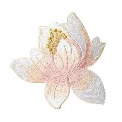 Popular Lotus Iron On Embroidered Patches